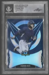 Hudson Head Leaf Valiant 2019 Blue Beckett Slabbed Pre Production Proof #1/1 - Picture 1 of 2