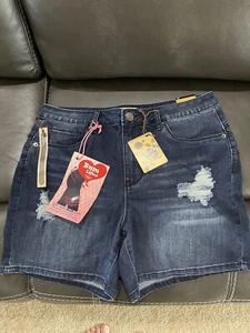 hybrid apparel womens blue shorts Distressed Size 14 New With Tags - Picture 1 of 4