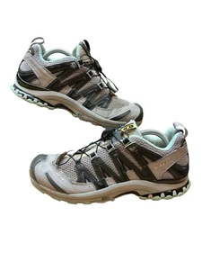 Salomon Contragrip XA Pro 3D Ultra Gray Mesh Pull Tie Sneakers Size 9.5 Women's - Picture 1 of 16