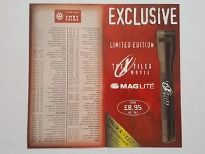 The X-Files Movies Limited Edition Taschenlampe - Broschüre/Flyer #W662 - Bild 1 von 2