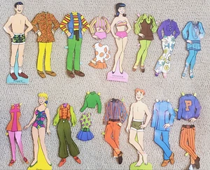 Vintage Fashion Archie Paper Dolls 19 Pieces Incomplete Cut Set  1969 Retro Fun! - Picture 1 of 13