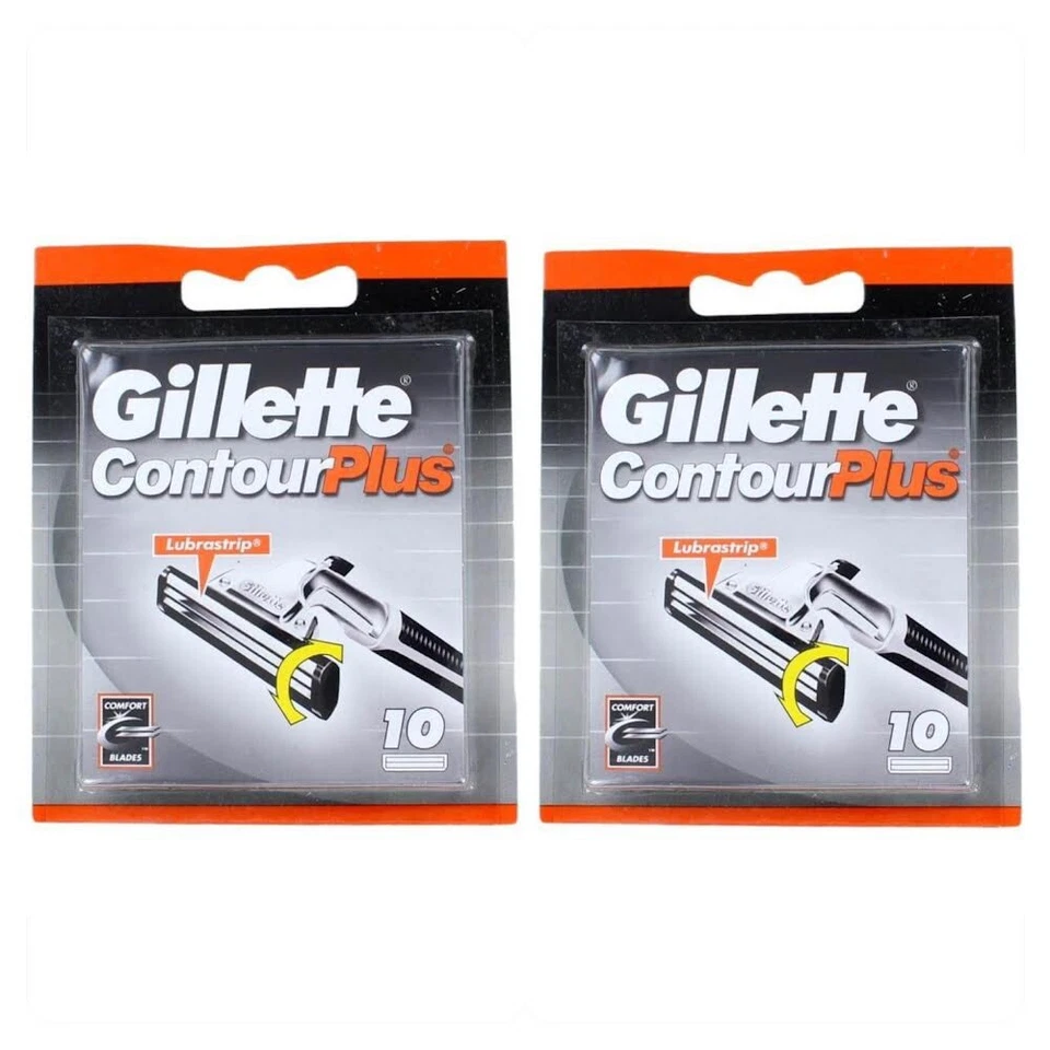 Gillette ContourPLus 20 Lamette Di Ricambio. Prodotto Originale, Nuovo Sigillato