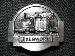 KENWORTH SEMI TRUCKS BELT BUCKLE! VINTAGE! RARE! BERGAMOT! 1985! TOKIN! TRUCKER! - Picture 1 of 10