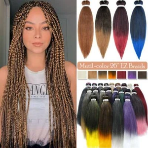 Mega Pack EZ BRAID 26" Pre-Stretched 3X Natural Braids Ombre Yaki Hair 270g - Picture 1 of 28
