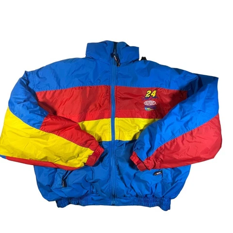 Jeff Gordon vintage Nascar puffer jacket 90s Competitor's View men's XXL racing Cover