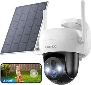 3MP Solar Kamera FUNK ÜBERWACHUNGSKAMERA Outdoor WLAN WIFI IP CAMERA Set AUßEN - Bild 1 von 8