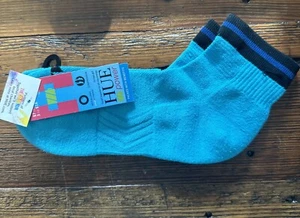 Hue Women’s Power Quarter-Top Socks, Bright Peacock, 9-11 - Picture 1 of 5