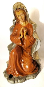 Vintage Virgin Mary Kneeling Nativity Statue Catholic Madonna Church Large 16" - Picture 1 of 9
