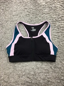 Fila Sports Bra Womens Size Small Black Blue Purple Stretch - Picture 1 of 8