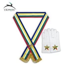 Premium Quality OES Sash (unlined) with FREE Cotton Gloves (Large) - Picture 1 of 4