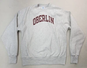 Felpa Oberlin College grigia campione tessuto rovescio arco logo piccola - Foto 1 di 9