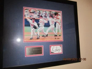 GREG MADDUX ORIGINAL AUTOGRAMM - gerahmt & mattiert - aus Pizza Hut Box - 1/1  - Bild 1 von 8