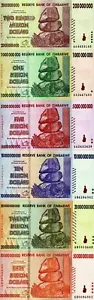 Zimbabwe set of 200 Million to 50 Billion Dollars 2008 UNC - Picture 1 of 2