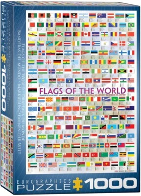Flags of the World 1000 Piece Jigsaw Puzzle Eurographics New - Image 1 of 3