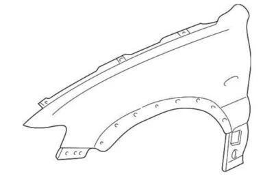 Conjunto guardabarros delantero izquierdo original Ford Mercury 2005-2007 Mariner 5E6Z-16006-AB Foto 1 de 2