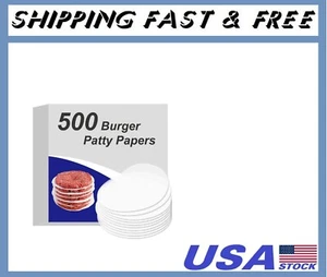 Burger Patty Paper Round 4.5 Inch Set of 500 Non Stick Pad for Press Patty - Picture 1 of 6