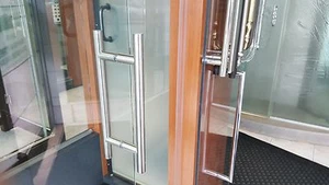 SHOWER DOOR 6" (H) OR SQUARE DOUBLE SIDED HANDLES IN ALL FINISHES SEE BELOW - Picture 1 of 5