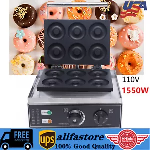 Kommerzielle 6 Löcher Elektrische Donut Maschine Waffel Donut Backmaschine Antihaft - Bild 1 von 15