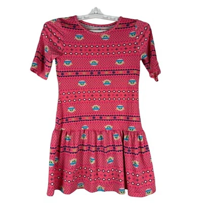 Vestido Star Wars Niñas Talla M 7/8 Rosa Patrón Manga Corta Poliéster/Spandex Foto 1 de 4