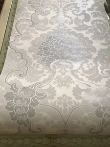 Marcette silver glitter wallpaper traditional Victorian Damask several available - Picture 1 of 3