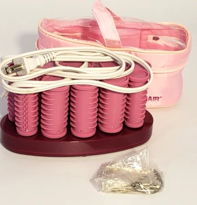 Conair Compact Hot Rollers Curlers 10 Soft Travel Case Pageant Cheer Multi Sizes - Image 1 of 4
