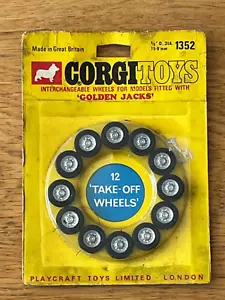 FULL CARD OF 12 Corgi 1352 Golden Jacks Wheels. - Picture 1 of 1