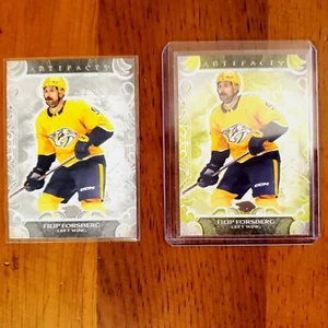 Lot Pair Neon Green 2024 25 Upper Deck UD Artifacts + Base #84 Filip Forsberg - Picture 1 of 2