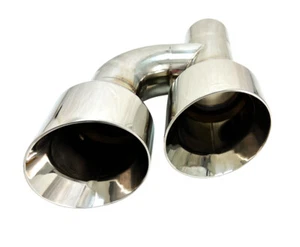 Exhaust Tip 2.25  Inlet 4.00 Outlet 12.00 WD-SE40012-225-HP-SS Dual Double Wall  - Picture 1 of 8