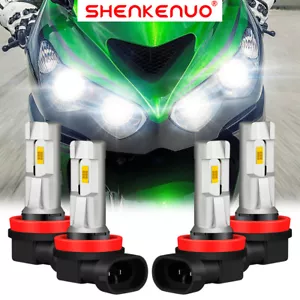 For Kawasaki zx-14r zx14r 1400 2006-2020 LED Headlight 4pc lightweight LED Set - Picture 1 of 12