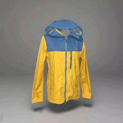 CHAQUETA DE LLUVIA IMPERMEABLE COLOMBIA TITANIUM Nylon Amarillo/Azul Abrigo Para Mujer  Foto 1 de 4