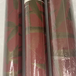Wallpaper Raymond Waites Vintage Imperial 3 Rolls NOS Sealed Maroon 2000 - Picture 1 of 13