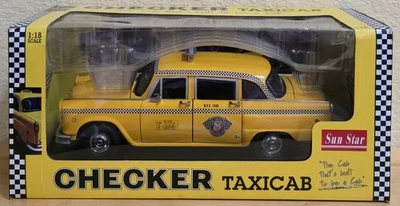 Sun Star 1981 New York Checker Taxicab Die Cast Vehicle 1:18 Scale - Image 1 of 4