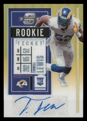 2020 Panini Contenders Optic Gold #166 Terrell Lewis AUTO /10 - Image 1 of 2