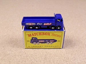OLD VINTAGE LESNEY MATCHBOX # 20 ERF 686 TRUCK ORIGINAL BOX - Picture 1 of 18