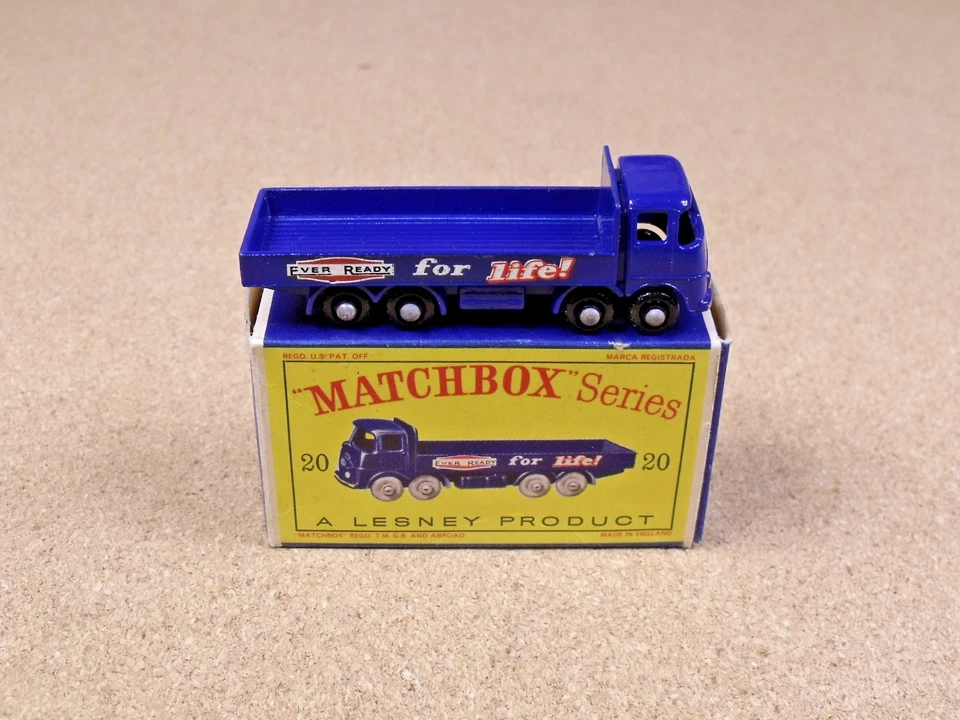 OLD VINTAGE LESNEY MATCHBOX # 20 ERF 686 TRUCK ORIGINAL BOX - image 1 of 4