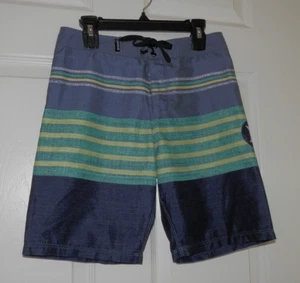 NWOT Hurley Board Shorts Youth 10 Striped Swimming Swim Bathing Suit Beach Boys - Picture 1 of 3