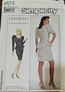 Simplicity 8673 GUNNE SAX Pattern Sz 8-12 Dress Flounce Short Sleev New Uncut FF - Picture 1 of 2