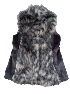 COAST .. Stunning Black mix Faux Fur Sleeveless Jacket Size 12 - Picture 1 of 14
