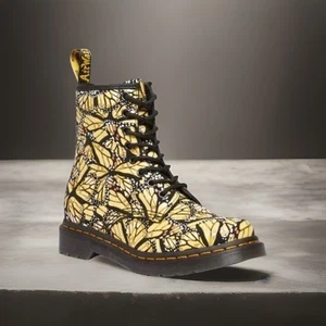 Taglia 7 - Stivali donna Dr. Martens 1460 8 occhielli giallo farfalla stivali scarpe nuovi - Foto 1 di 7