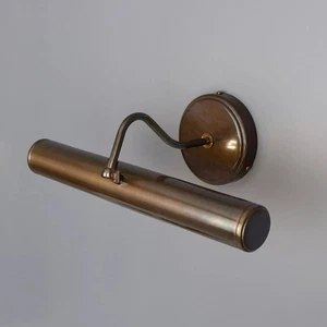 14.5" Elle Picture Light Vintage Antique Picture Wall Light / Solid Brass - Picture 1 of 9