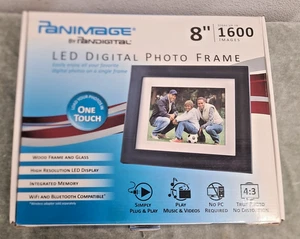 PanImage By Pandigital 8 Inch LED Photo Wood Frame Up To 1600 Images - Picture 1 of 10