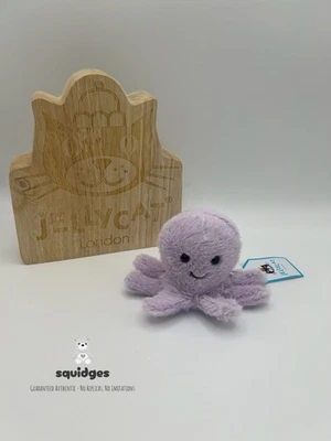 BNWT! 100% Genuine RETIRED Jellycat Fluffy Octopus & Hangtag Protector - Image 1 of 4
