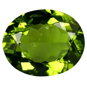 3.73 ct Oval (11.21 x 9.18 mm) Pakistan Natural Green Peridot Gemstone - Picture 1 of 1