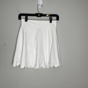 J Crew Skort Womens Extra Small White Scalloped Hem Pull On Athletic Tennis - Picture 1 of 9