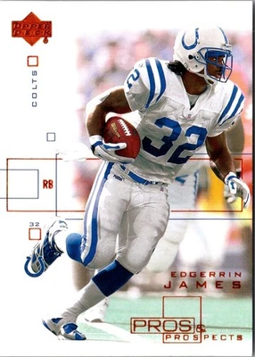 2001 Upper Deck Pros & Prospects Edgerrin James #37 Indianapolis Colts - Image 1 of 2