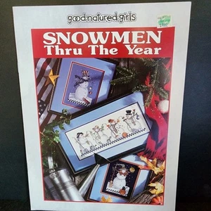 SNOWMEN THRU THE YEAR Good Natured Girls Counted Cross Stitch - Picture 1 of 1