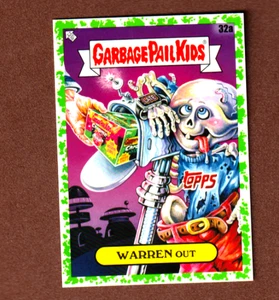 2020 Garbage Pail Kids 35th Anniversary Green Border "WARREN OUT" #32a - Picture 1 of 1