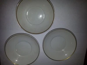 Three cheese plates gold rim Suise Langenthal 4" - Picture 1 of 3