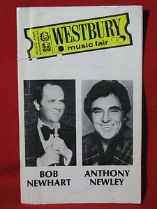 WESTBURY MUSIC FAIR PROGRAM GUIDE 1977 BOB NEWHART & ANTHONY NEWLEY  - Picture 1 of 1