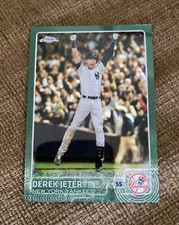 2015 Topps Chrome Derek Jeter Green Refractors /99 #1 NY Yankees